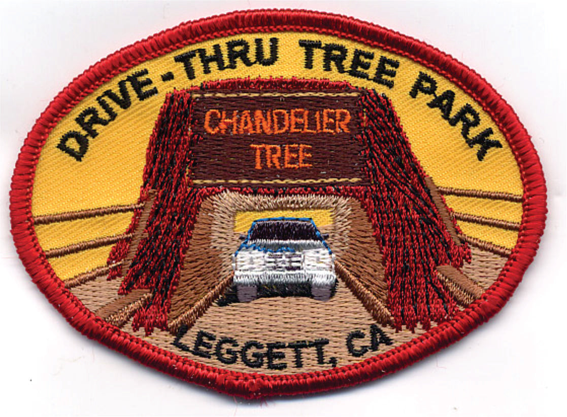 Drive Thru Tree Patch Oval Red Border 0-0851