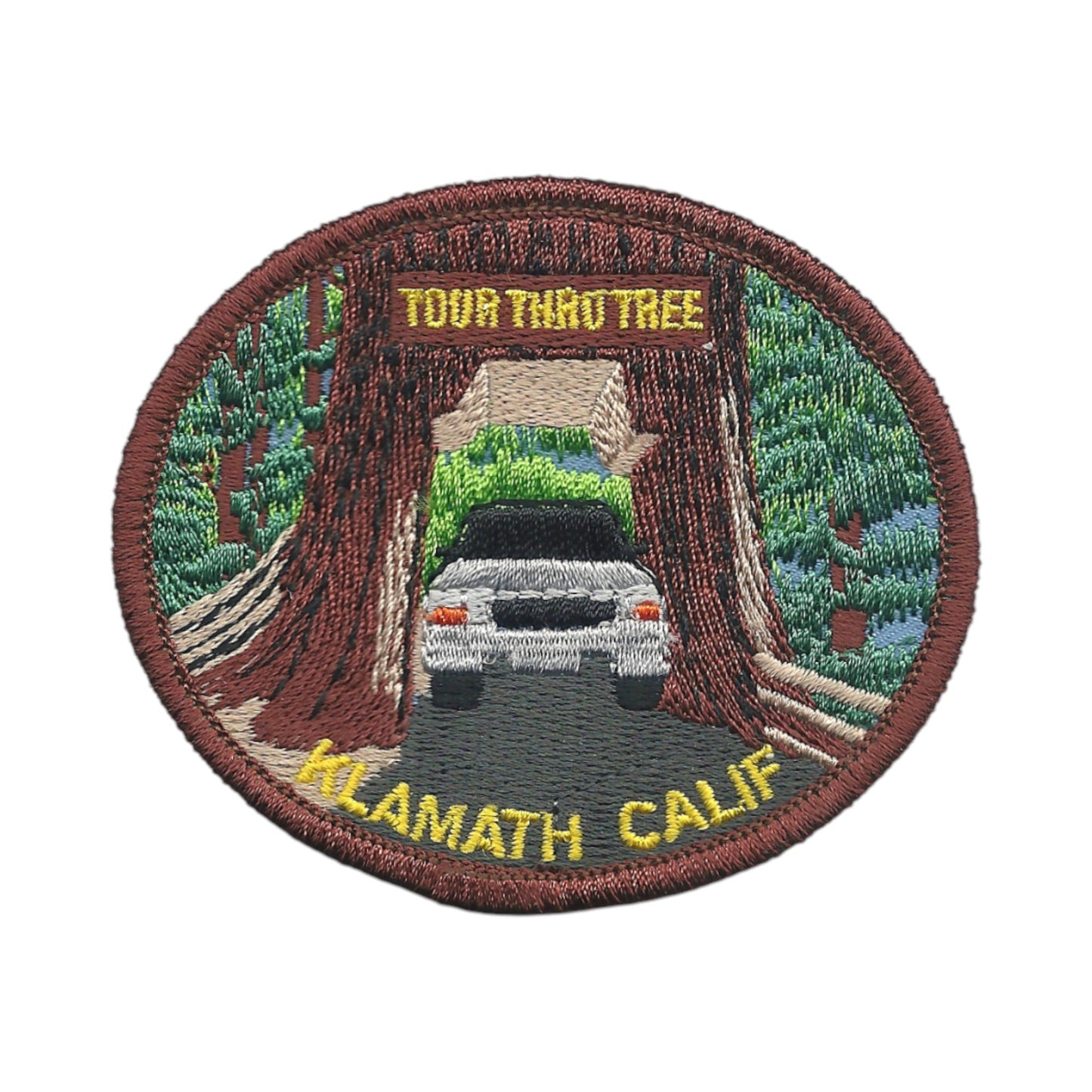 KLAMATH TOUR THRU TREE Souvenir Patch - 0-0883