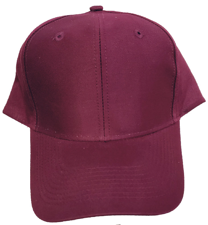 Maroon Cotton Pro-style Cotton Cap or Hat - 0124-29