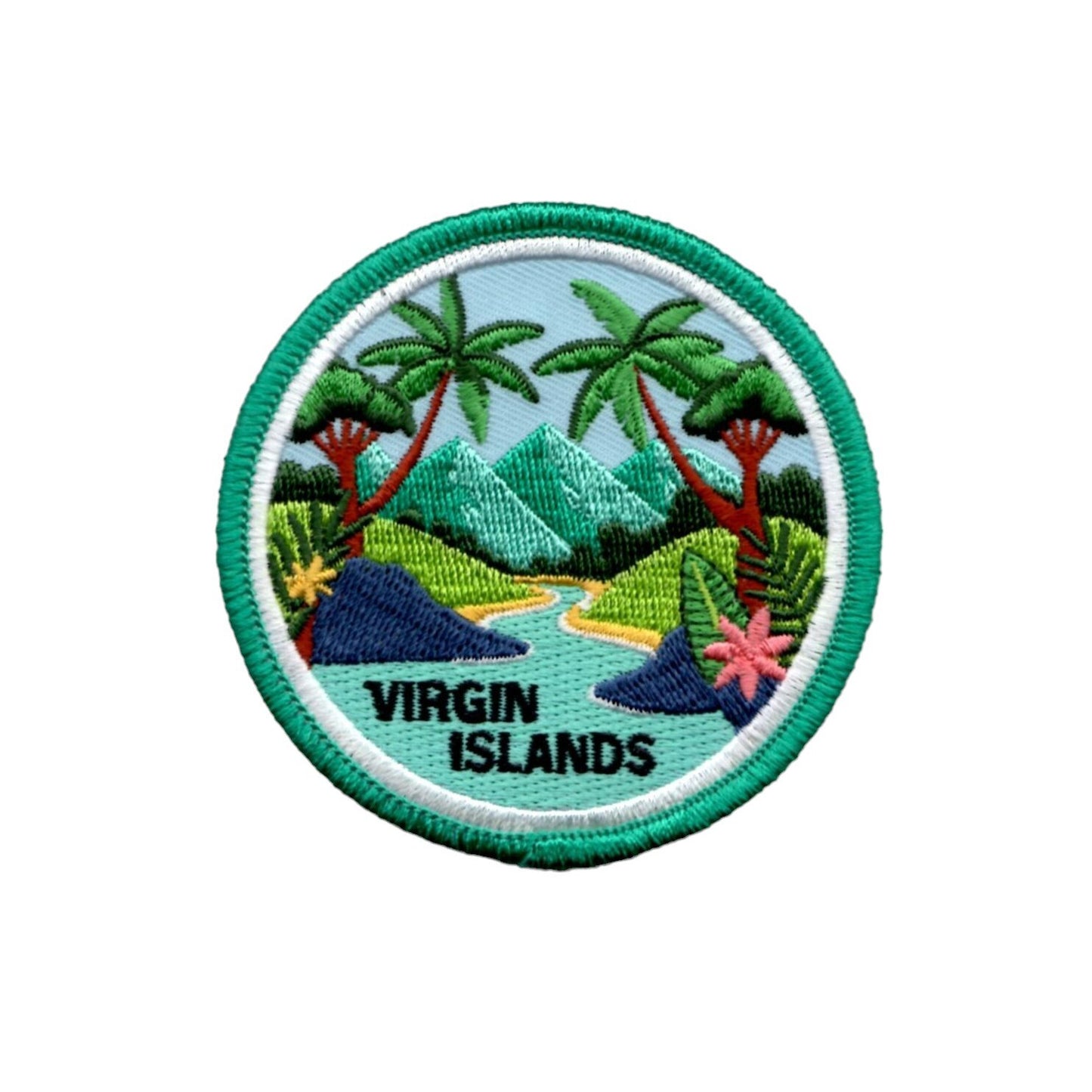 Virgin Islands Patch – Travel Gift – Iron On Embellishment Applique Badge Emblem 3 Inch - 10580