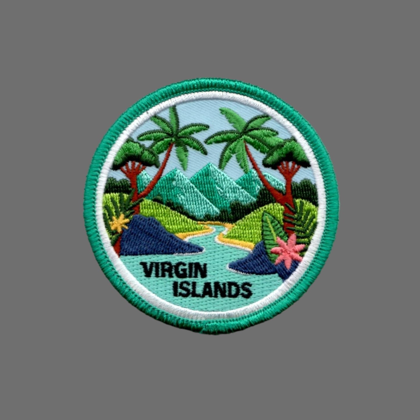 Virgin Islands Patch – Travel Gift – Iron On Embellishment Applique Badge Emblem 3 Inch - 10580