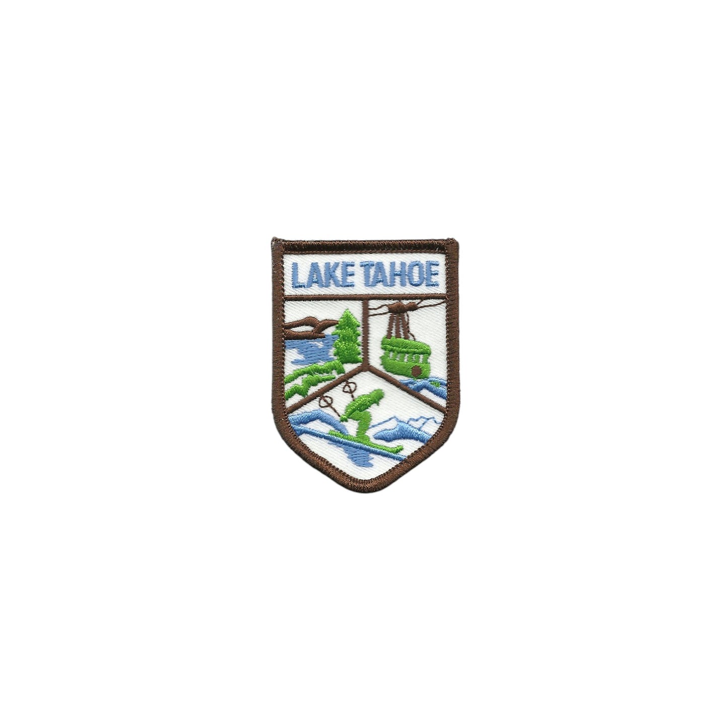 Lake Tahoe Patch – California Travel Souvenir Patch 2.75" Iron On Sew On Mountains 3 Scene Ski Sierra Nevadas - 10607