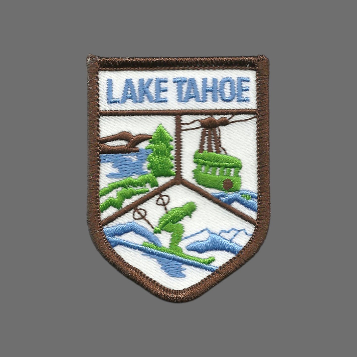 Lake Tahoe Patch – California Travel Souvenir Patch 2.75" Iron On Sew On Mountains 3 Scene Ski Sierra Nevadas - 10607