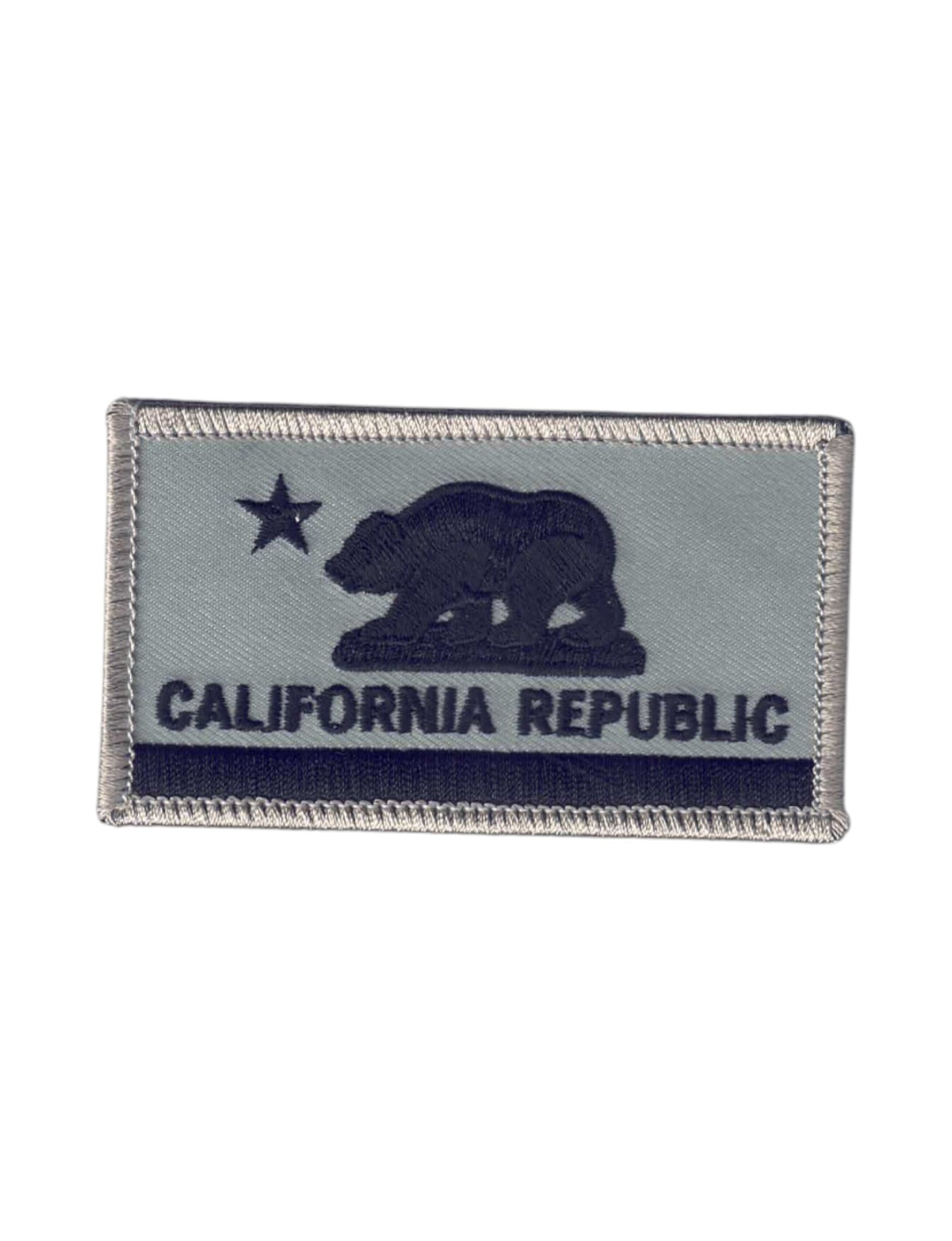 CALIFORNIA REPUBLIC Flag Gray Patch Gray Border - 1204-58/01