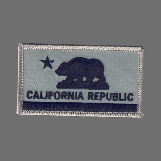 CALIFORNIA REPUBLIC Flag Gray Patch Gray Border - 1204-58/01