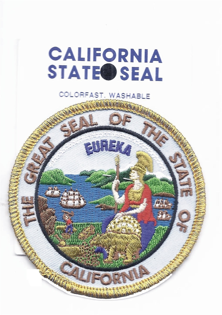 CALIFORNIA CA State Seal Uniform or Souvenir Embroidered Iron On Patch -1239