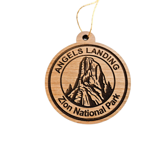 Angels Landing Zion National Park Ornament Handmade Wood Souvenir Utah - 15794