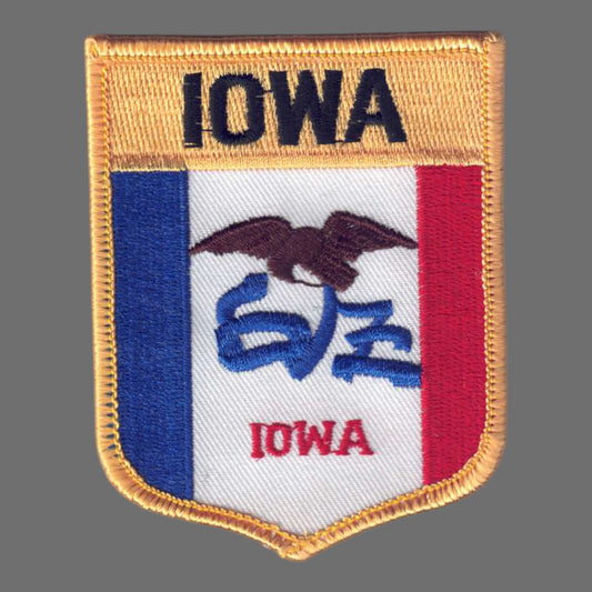 IOWA LG Flag Shield Souvenir Patch - 1752