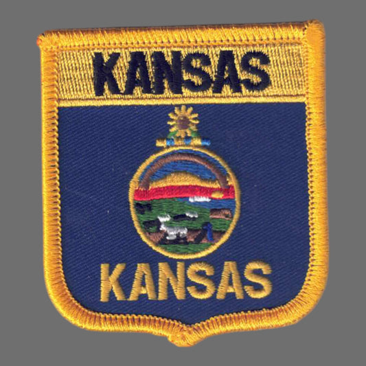 KANSAS Med Flag Shield Souvenir Patch - 1805