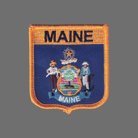 MAINE Med Flag Shield Souvenir Patch - 1955