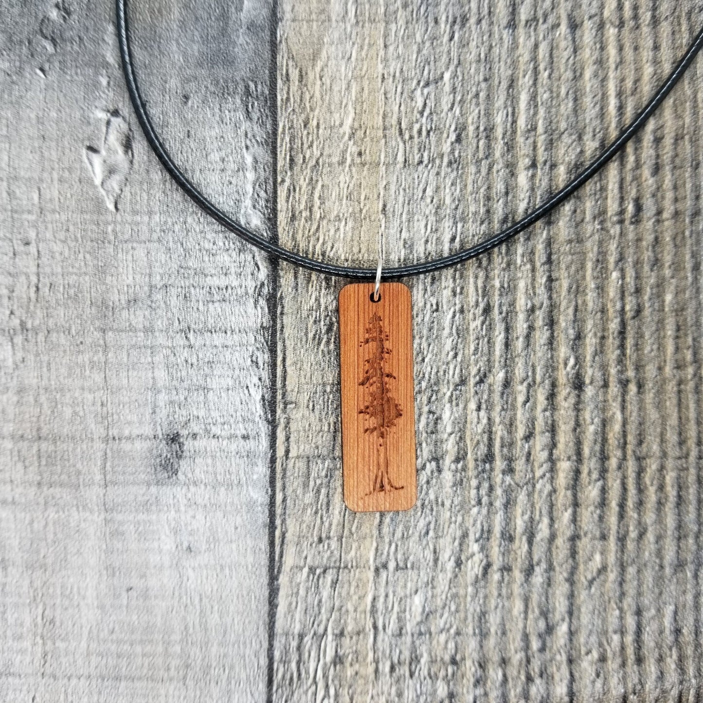 Redwood Necklace - Wood Necklace - California Redwoods - CA Souvenir Keepsake - N2