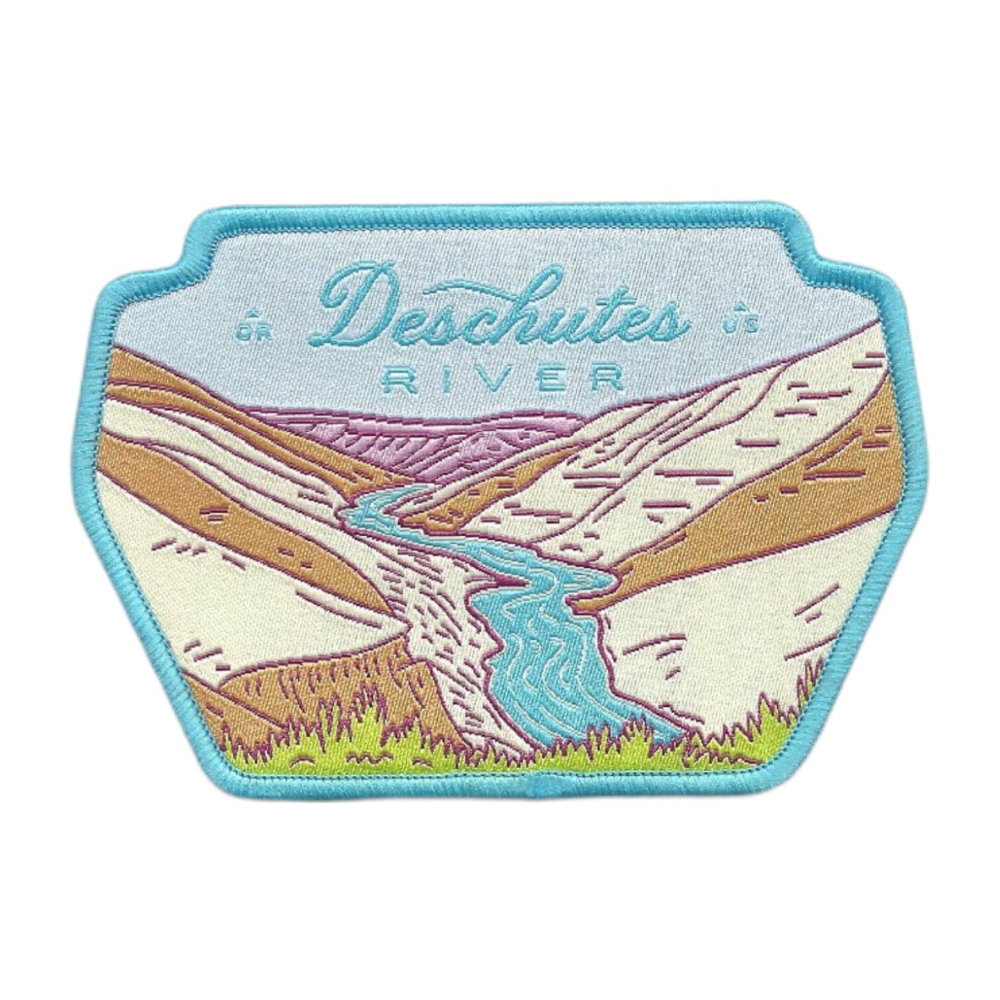 Oregon Patch – OR Deschutes River - Travel Patch – Souvenir Patch 3.6" Iron On Sew On Embellishment Applique