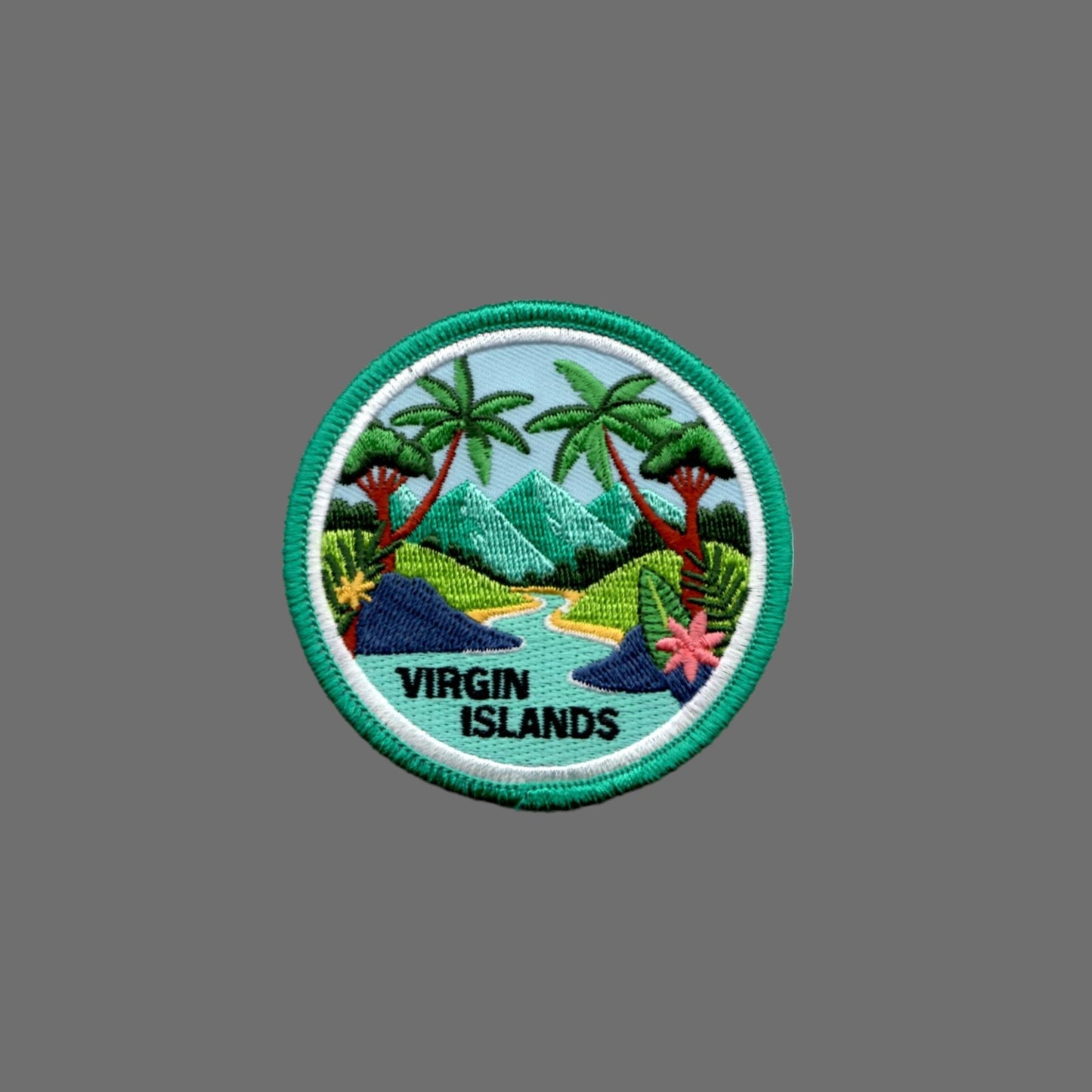 Virgin Islands Patch – Travel Gift – Iron On Embellishment Applique Badge Emblem 3 Inch - 10580