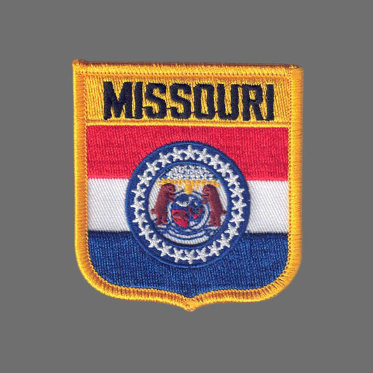 MISSOURI Med Flag Shield Souvenir Patch - 2255