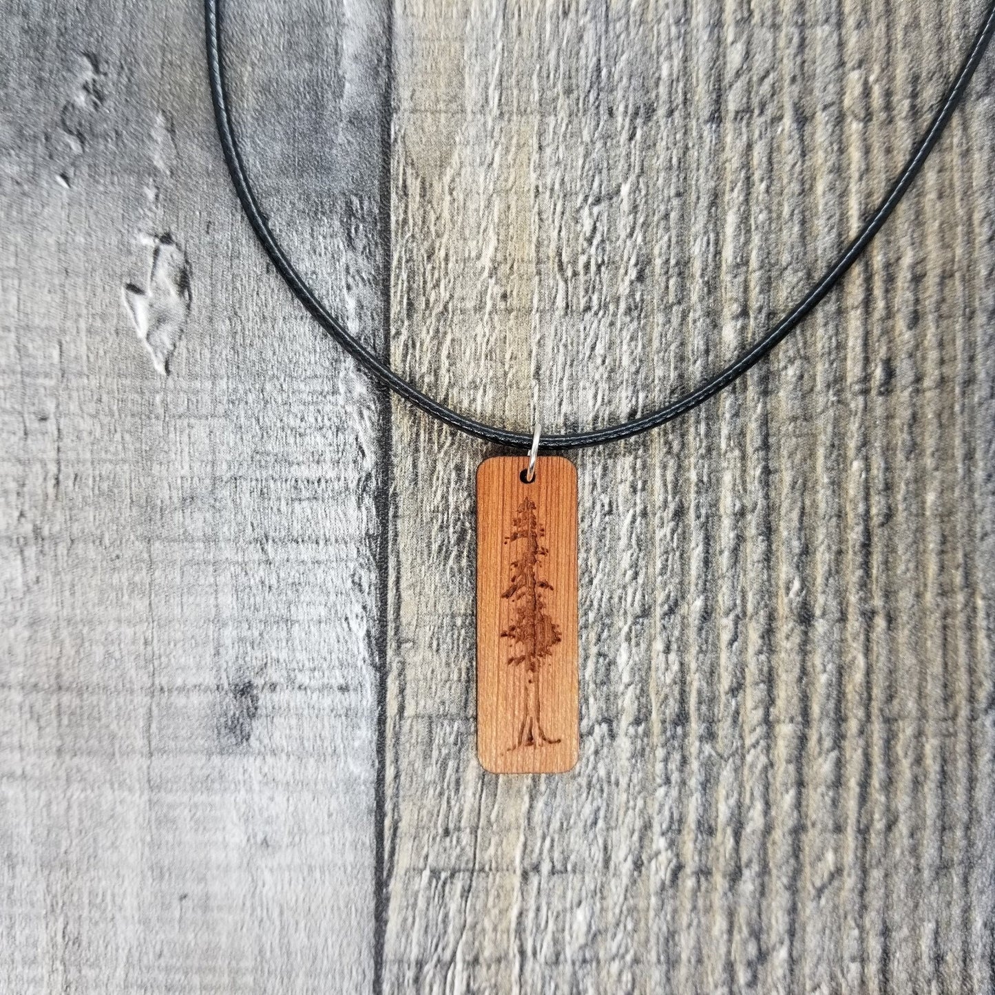 Redwood Necklace - Wood Necklace - California Redwoods - CA Souvenir Keepsake - N2