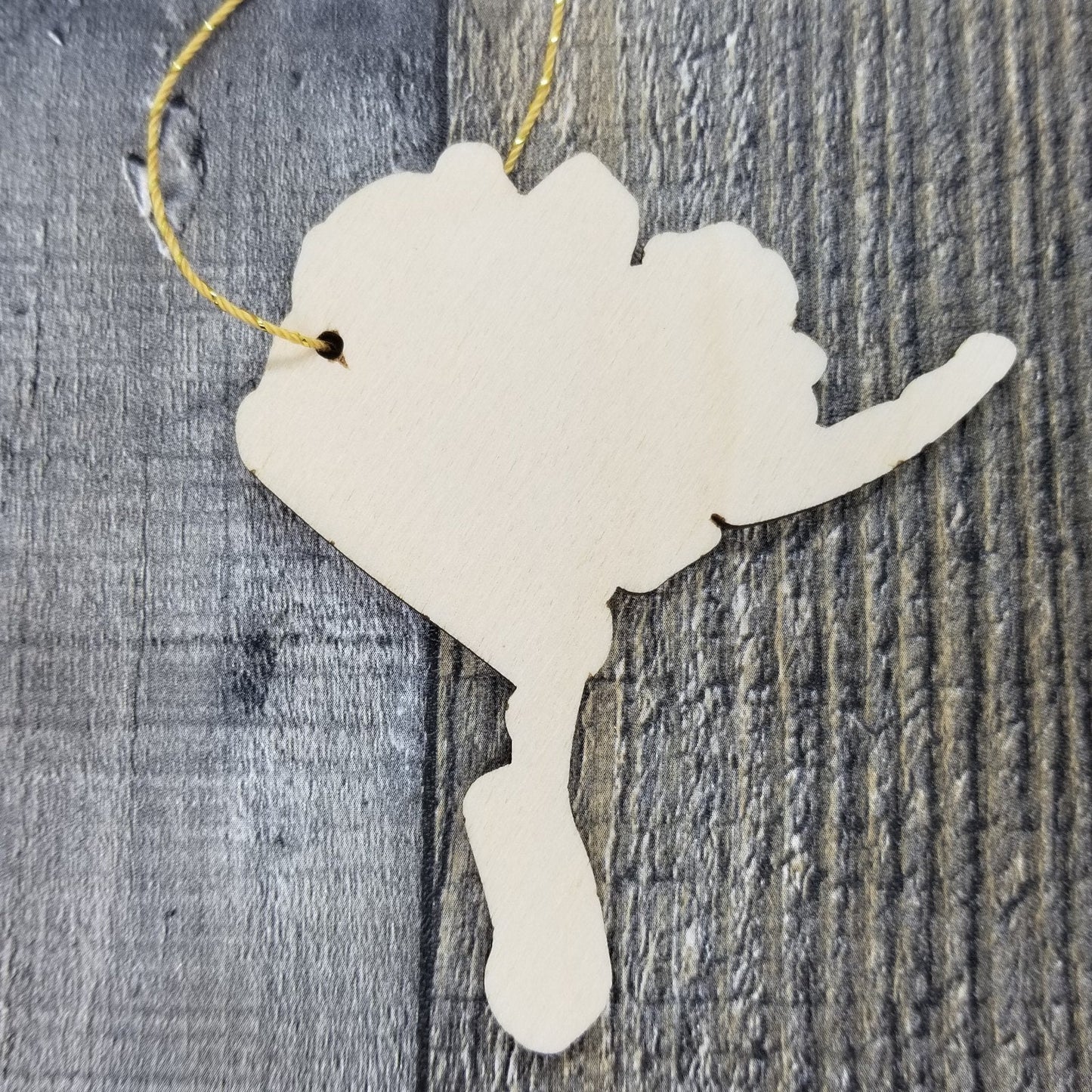 Alaska Wood Ornament - AK State Shape with State Motto - Handmade Wood Ornament Made in USA Christmas Decor