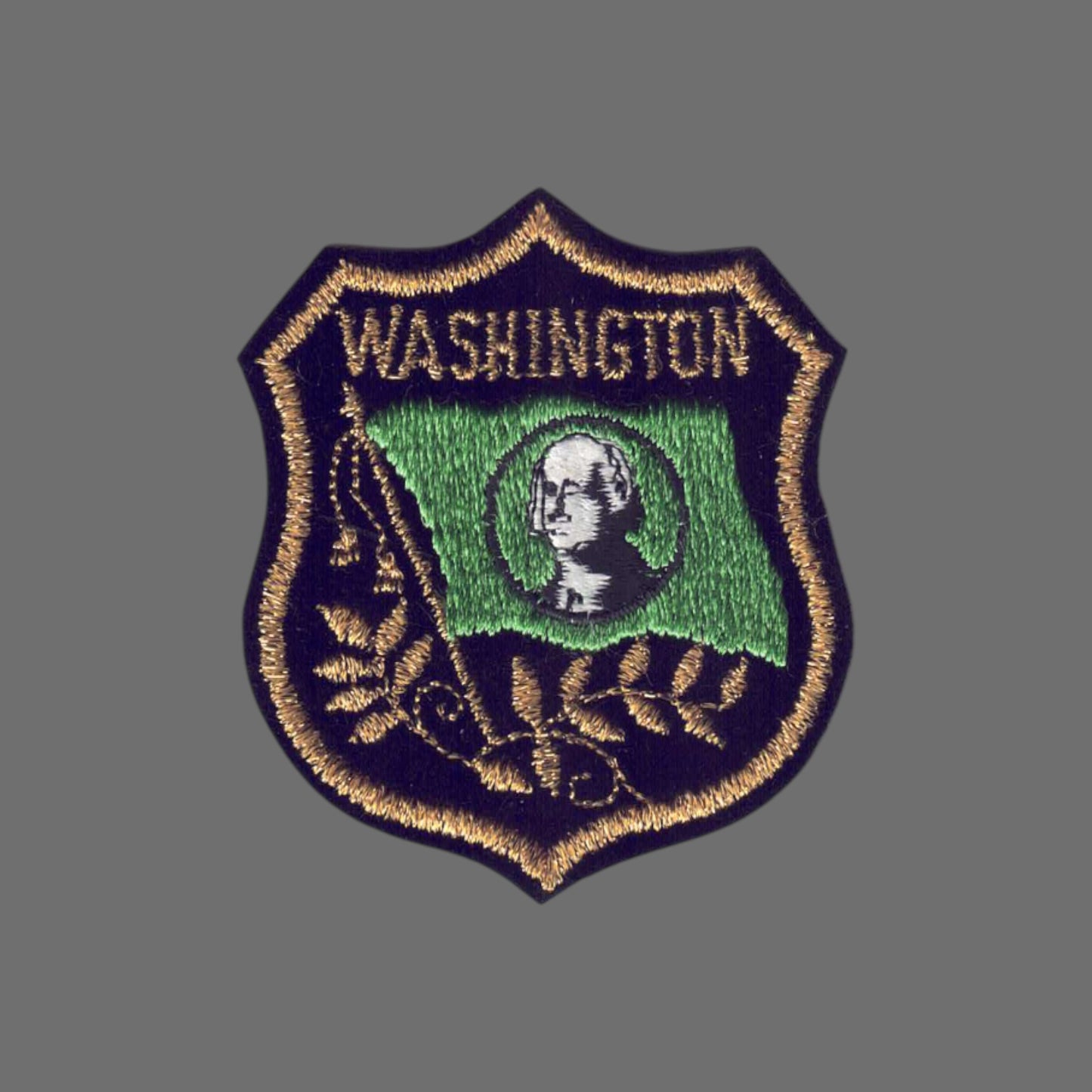 WASHINGTON Flag Gold Black Patch - 3362