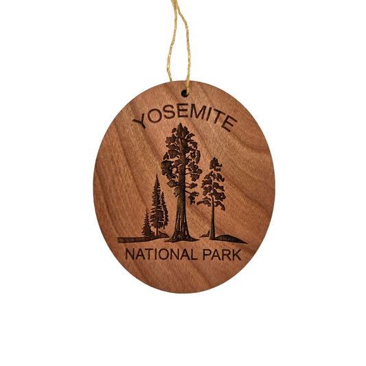 Yosemite National Park Wood Ornament 4 Trees California Handmade in USA Souvenir - 15691