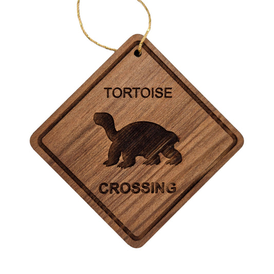 Tortoise Crossing Ornament - Tortoise Ornament - Wood Ornament Handmade in USA - Christmas Home Decor - Tortoise Gift Tortoise Lover - 15693