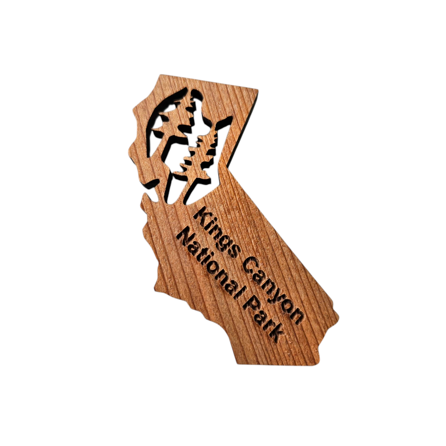 Kings Canyon National Park California State Shaped Wood Magnet Made in USA - 4003KING