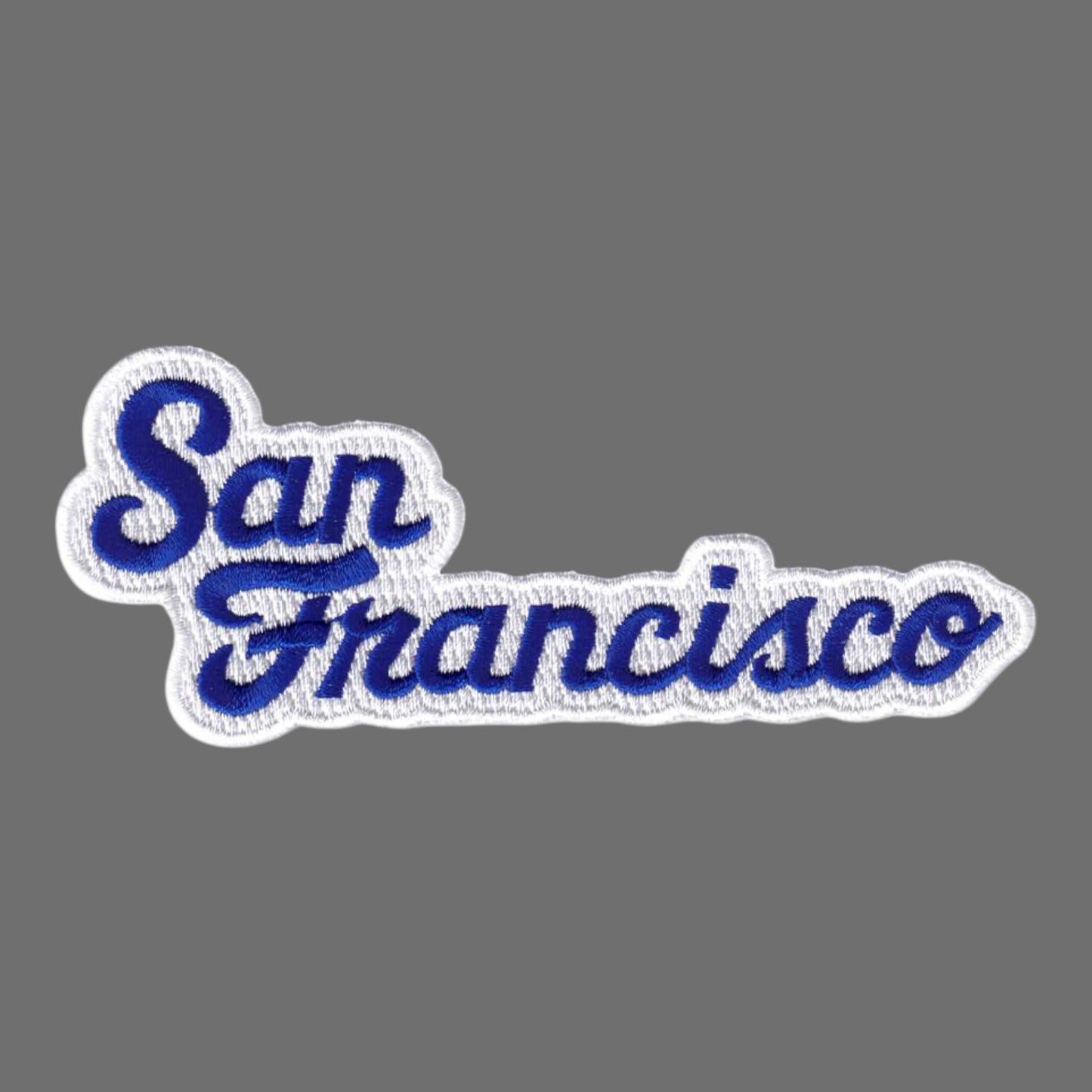 San Francisco Blue Script Text Patch - 4020-11-39