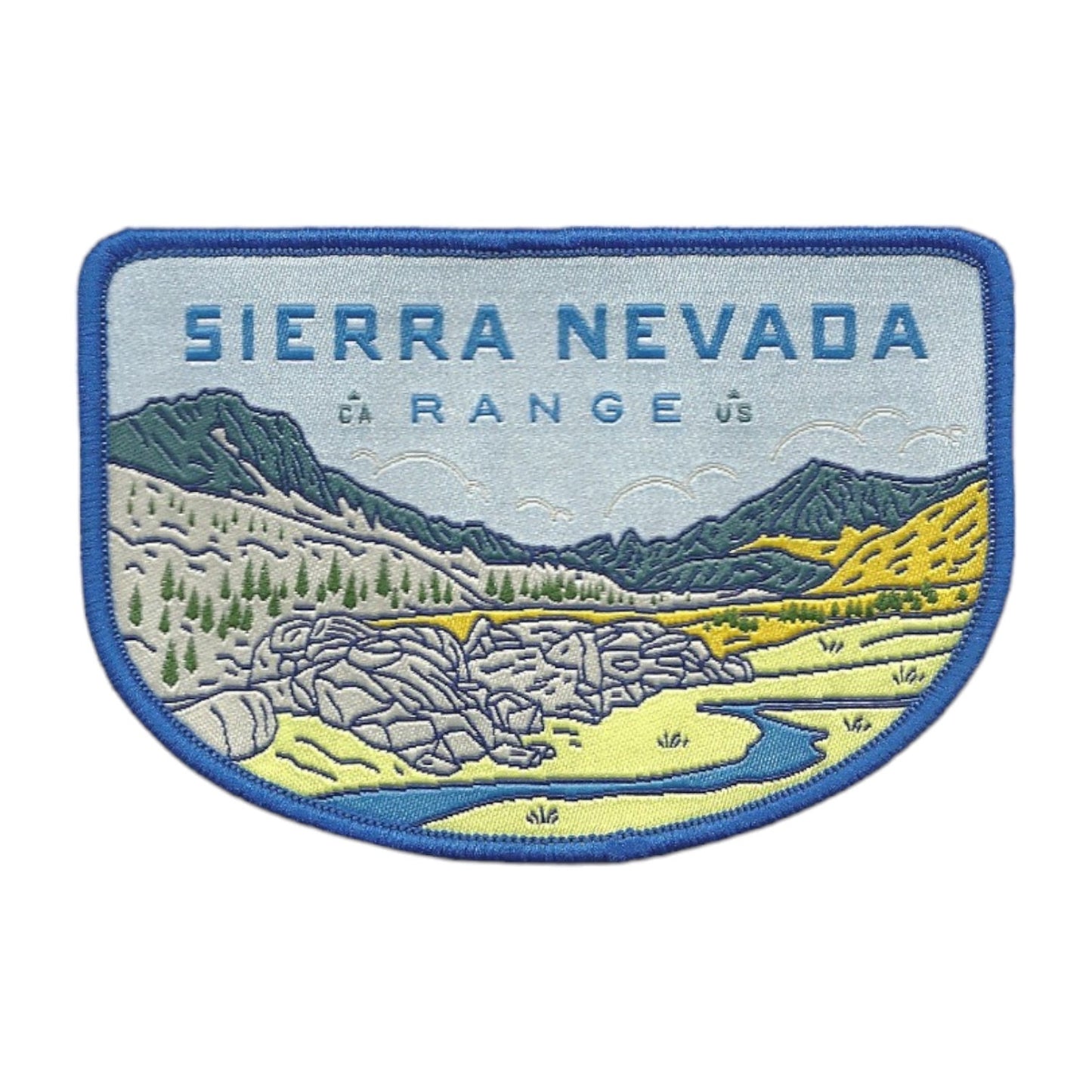 California Patch – CA Sierra Nevada Range - Travel Patch – Souvenir Patch 3.8" Iron On Sew On Embellishment Applique