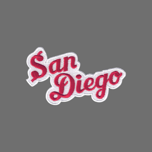 San Diego Script Text Patch Red - 4702-36/39