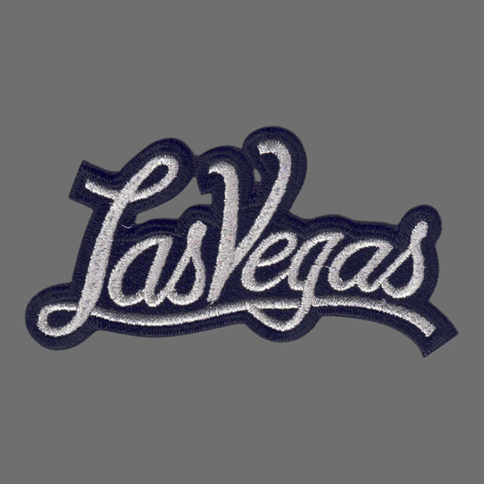 Las Vegas Script Text Silver on Black Patch - 5252-58M/01