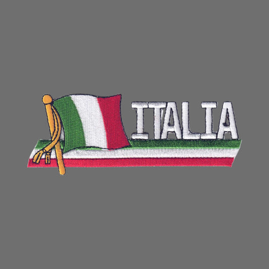 ITALIA Wavy Flag Ribbon Patch - 6426