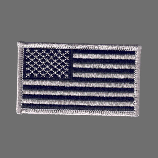 USA Flag Gray and Black Patch - 6834-58/01