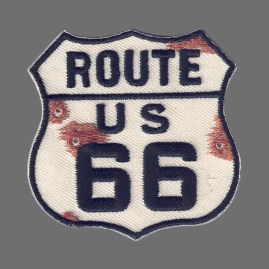 ROUTE US 66 Bullet Holes and Rust Patch - 6897