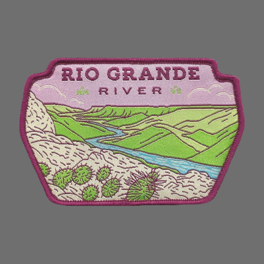 Rio Grande River Patch – Colorado Texas Mexico - Travel Patch – Souvenir Patch 3.75" Iron On Sew On Embellishment Applique
