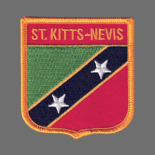 ST KITTS-NEVIS Flag Shield Patch - 7023