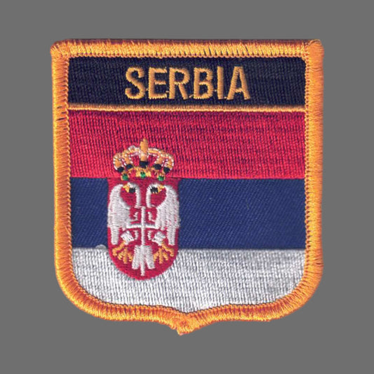 SERBIA Flag Shield Patch - 7396