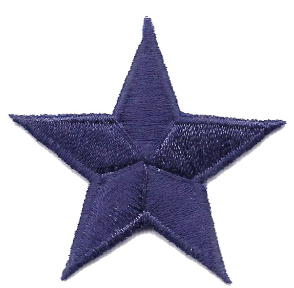 Navy Blue Embroidered Star Patch 1.75 Inch- 7402-08