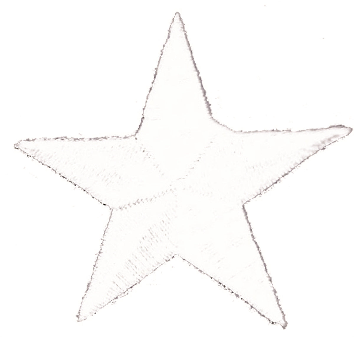 White Embroidered Star Patch 1.75" Iron On - 7402-39