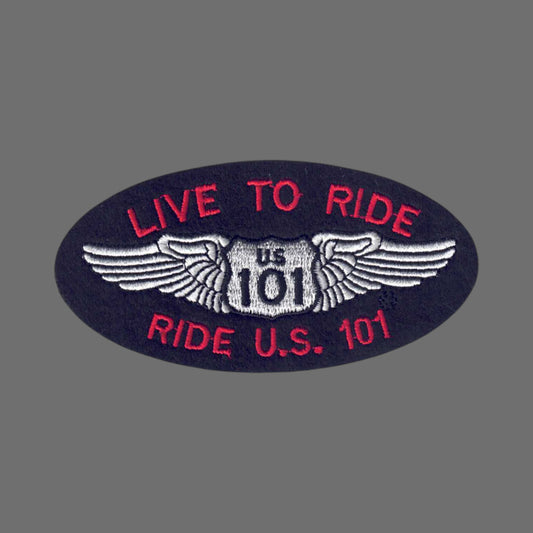 LIVE TO RIDE 101 Patch Black Red - 8102-36