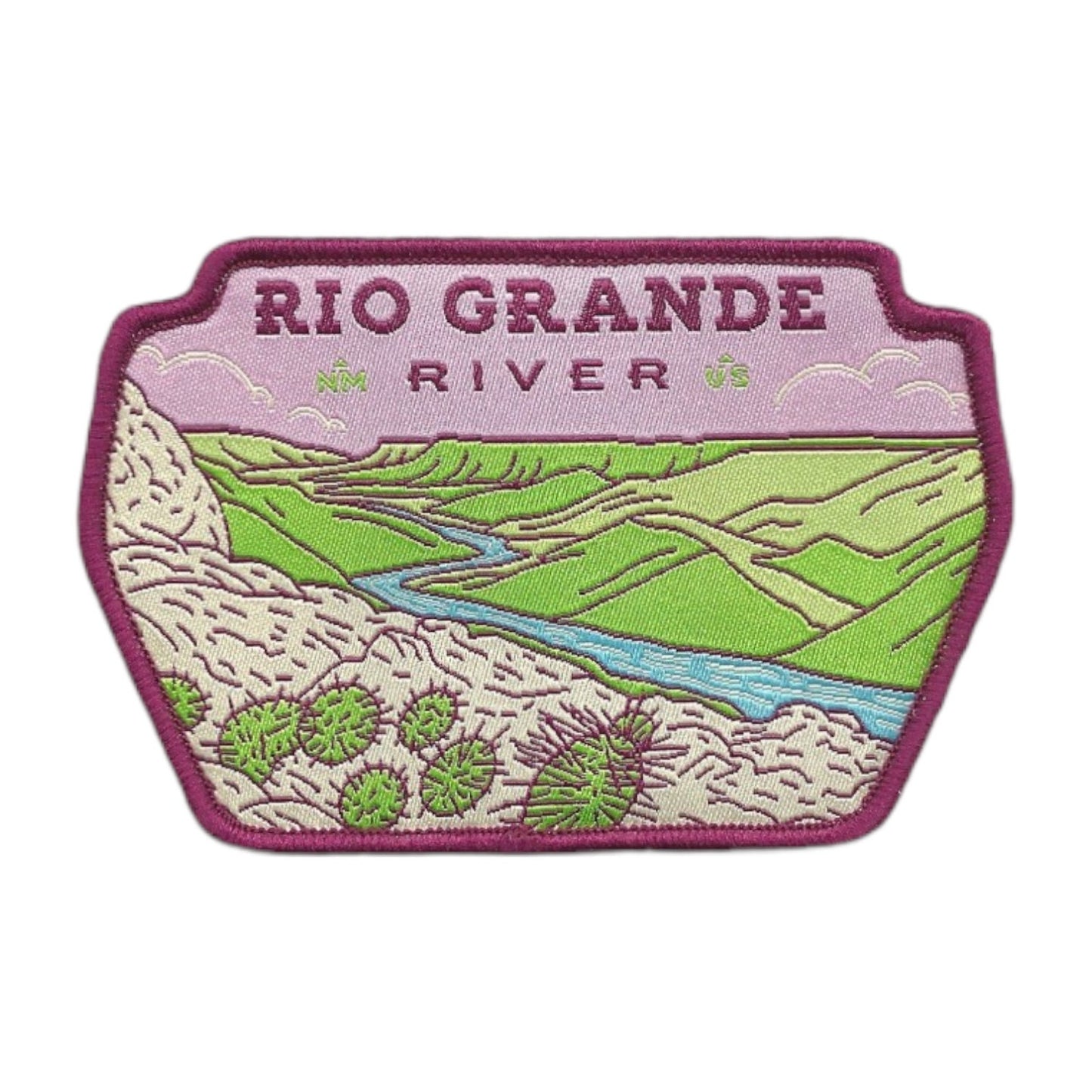 Rio Grande River Patch – Colorado Texas Mexico - Travel Patch – Souvenir Patch 3.75" Iron On Sew On Embellishment Applique