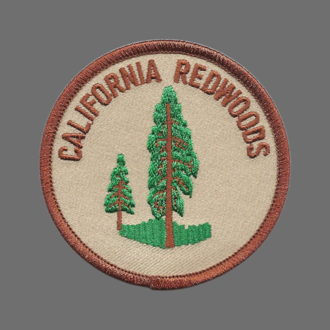 CALIFORNIA REDWOODS souvenir embroidered patch - CA-08-17/2.5