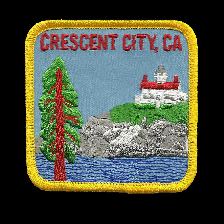 CRESCENT CITY, CA Souvenir Embroidered Iron On Patch 3 Inch- 4813