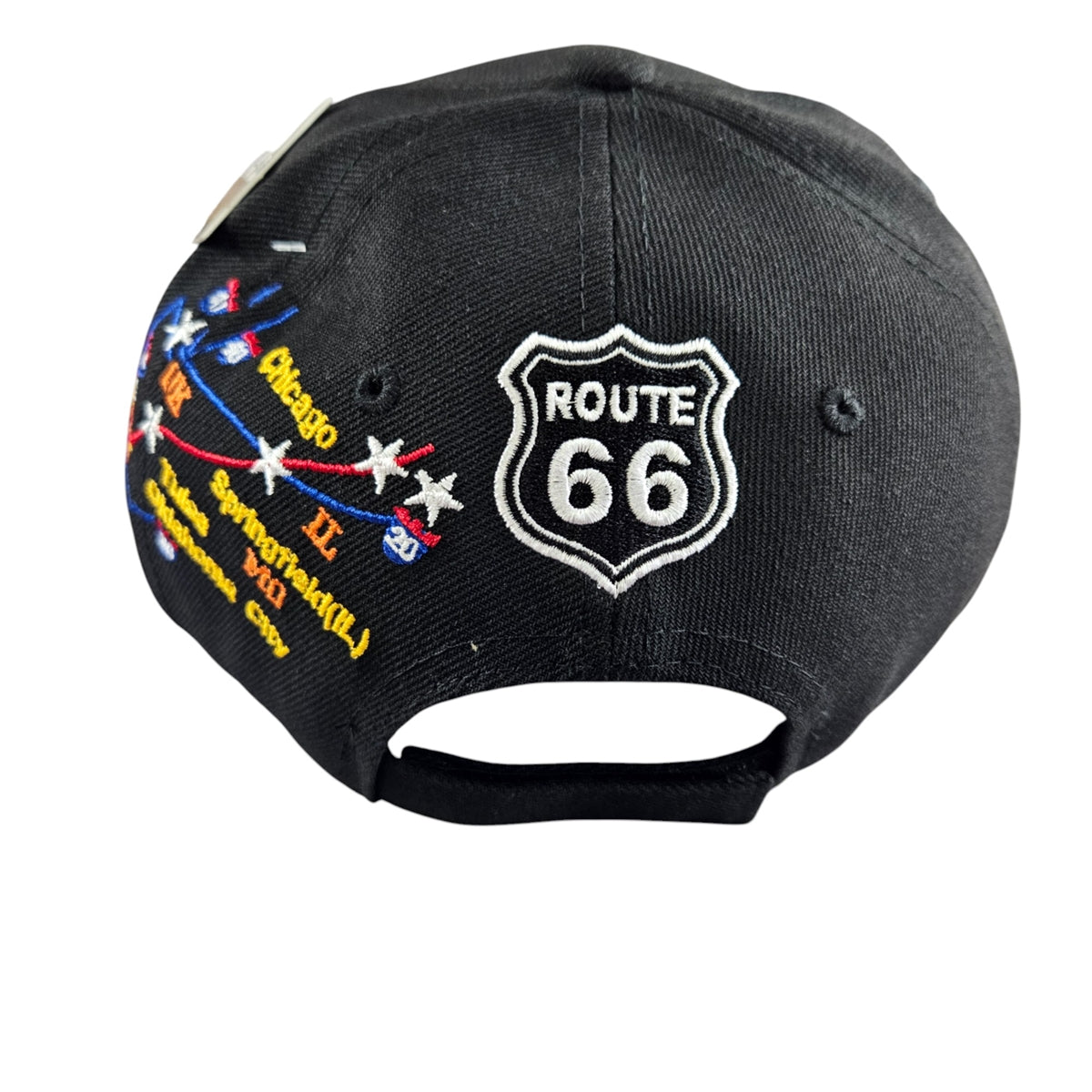 ROUTE 66 Black Shadow Road City Map Cap Hat - H1023