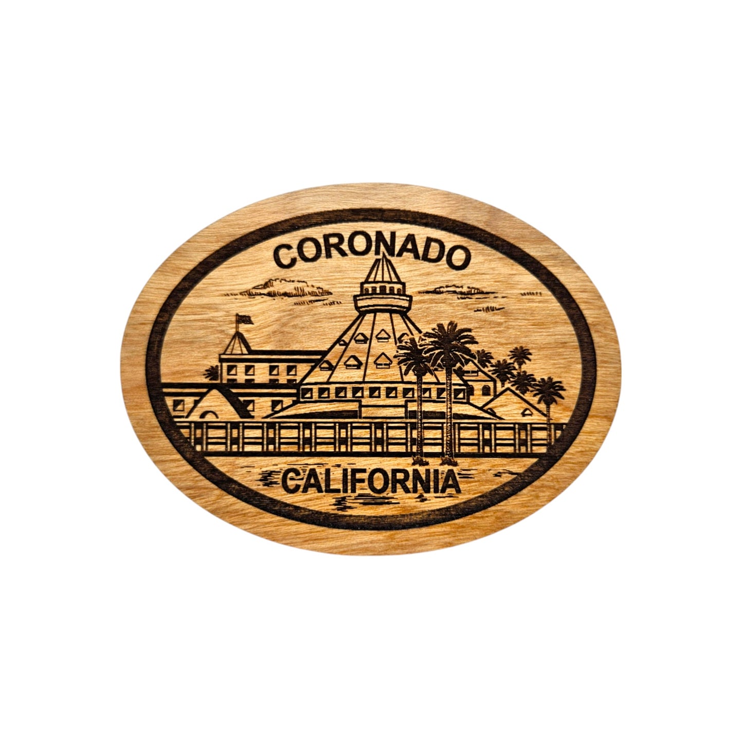 Coronado CA Resort Hotel Wood Magnet Souvenir