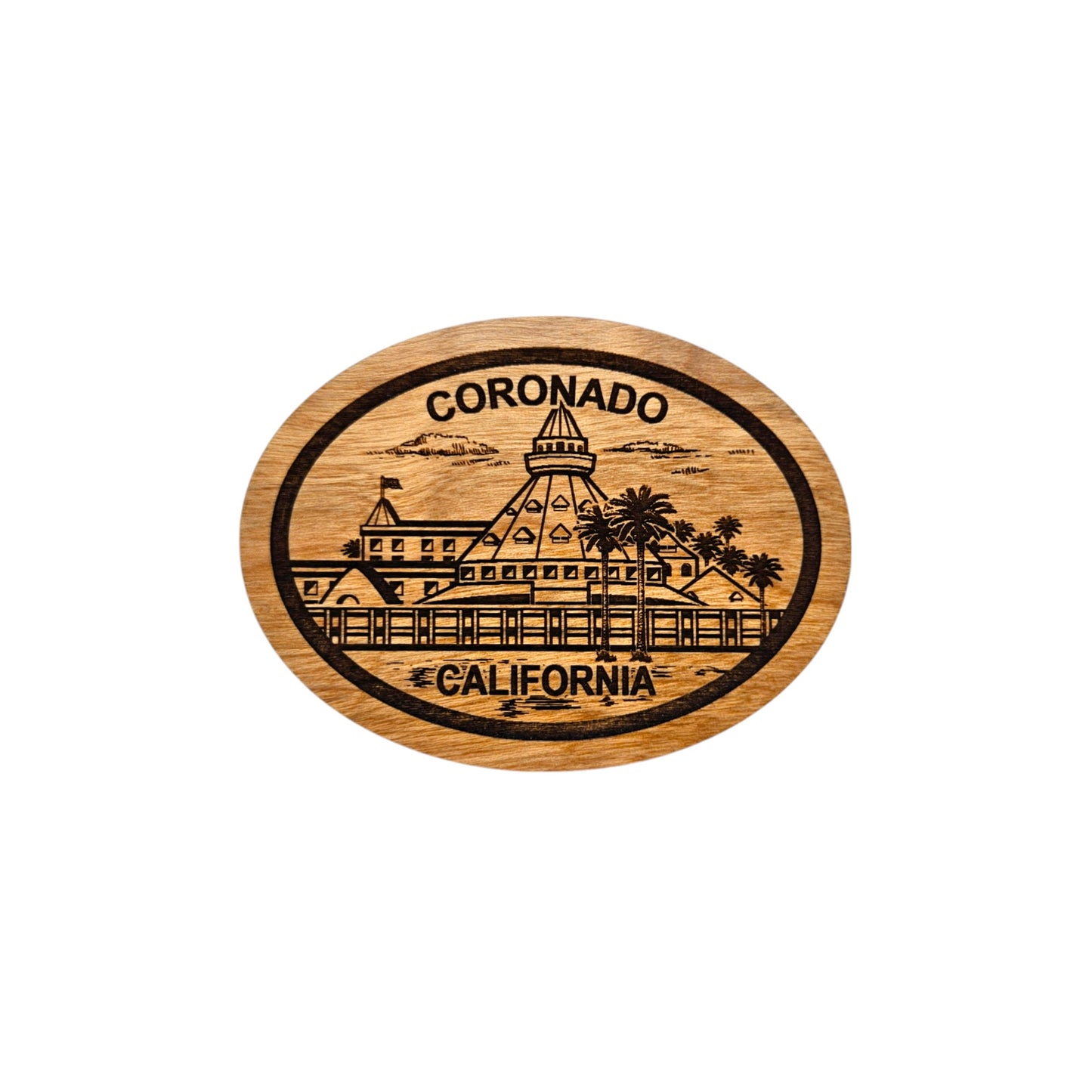 Coronado CA Resort Hotel Wood Magnet Souvenir