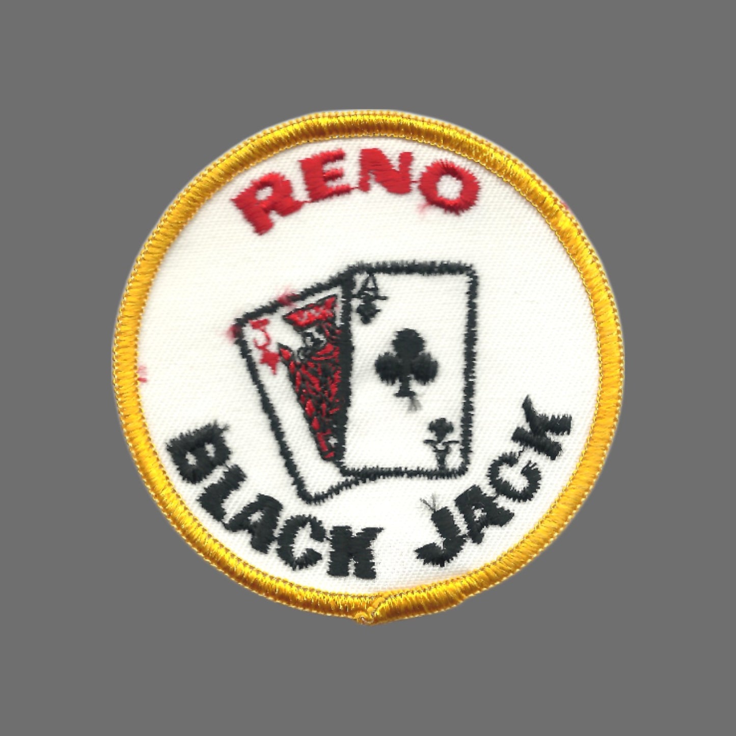 Vintage RENO Black Jack Souvenir Embroidered Patch - Reno-17