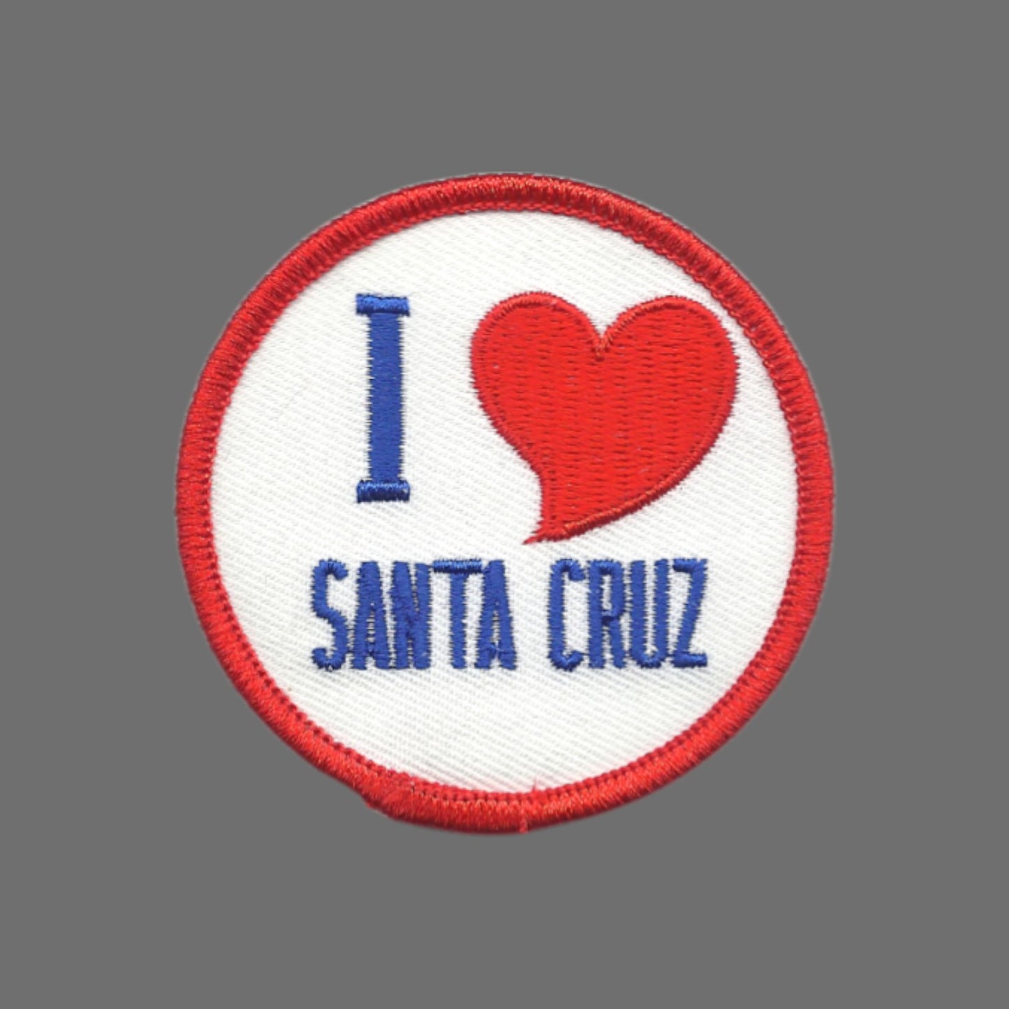 I (red heart) SANTA CRUZ souvenir embroidered patch - SANTACRUZ-02/39