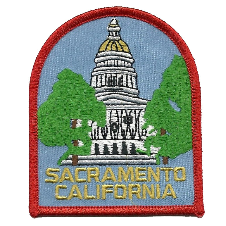 SACRAMENTO CALIFORNIA Capital Souvenir Embroidered Iron On Patch - 4801