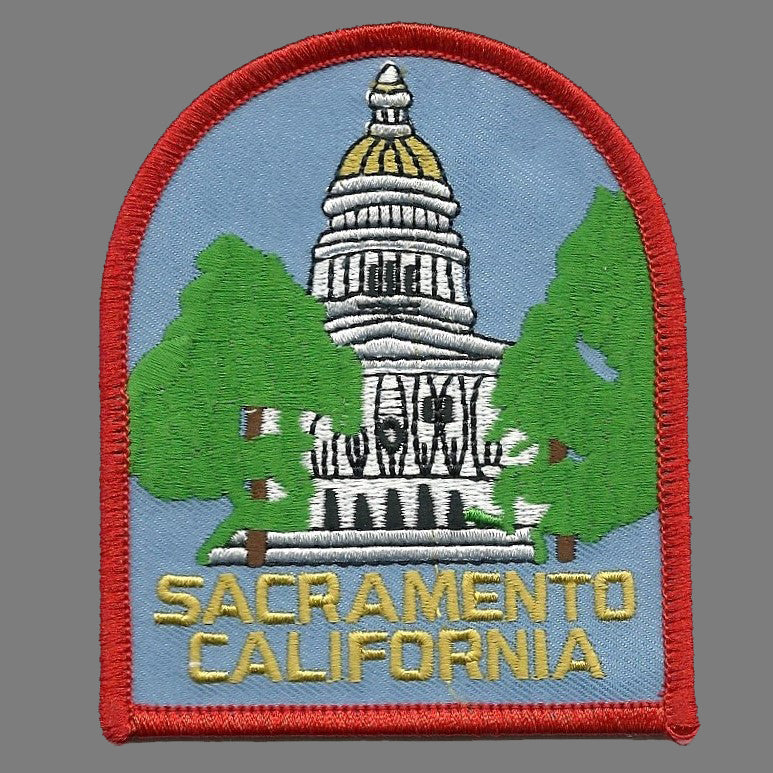 SACRAMENTO CALIFORNIA Capital Souvenir Embroidered Iron On Patch - 4801