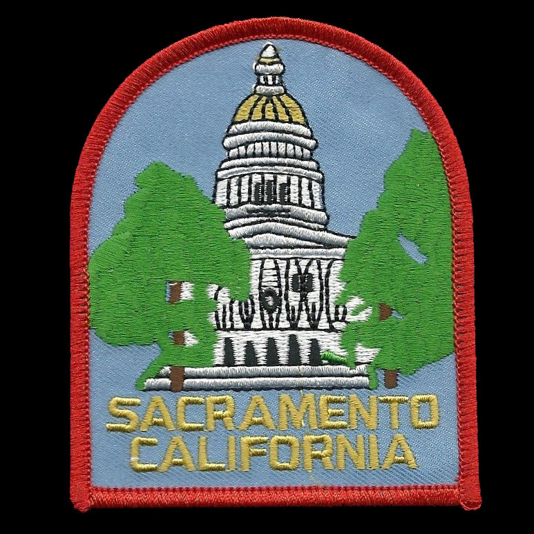 SACRAMENTO CALIFORNIA Capital Souvenir Embroidered Iron On Patch - 4801