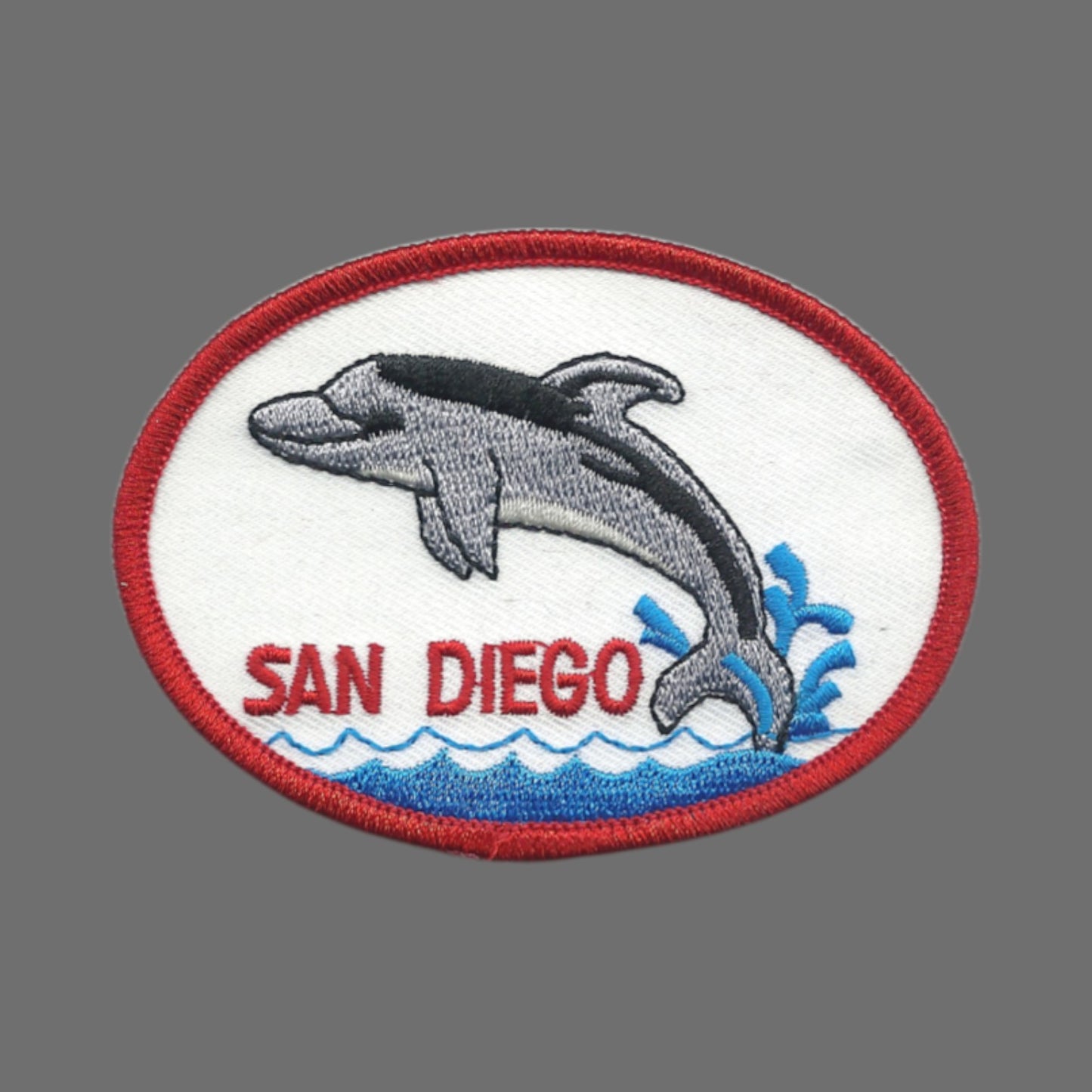 SAN DIEGO-28 - SAN DIEGO dolphin souvenir embroidered patch - SAN-DIEGO-28