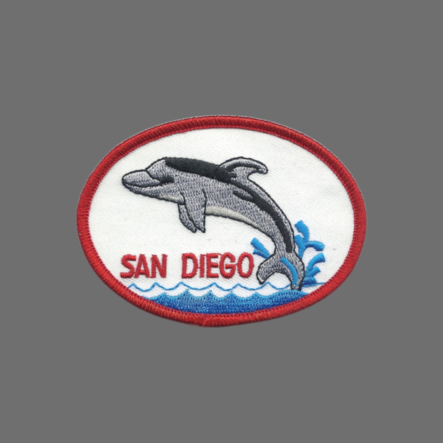 SAN DIEGO-28 - SAN DIEGO dolphin souvenir embroidered patch - SAN-DIEGO-28